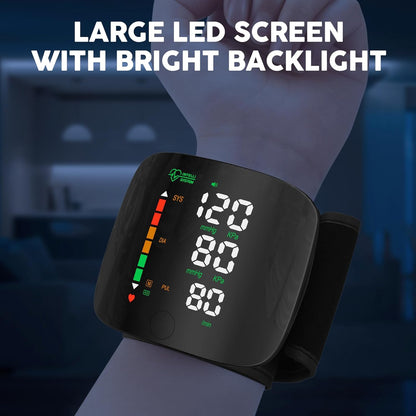 Smart Wrist BP Monitor LED Display