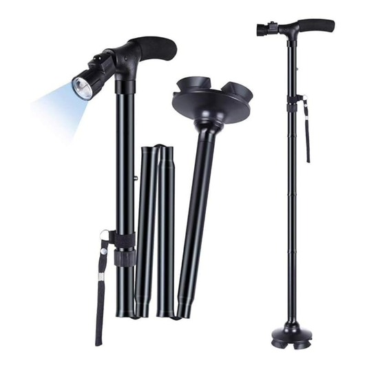 Folding Walking Stick with LED Light